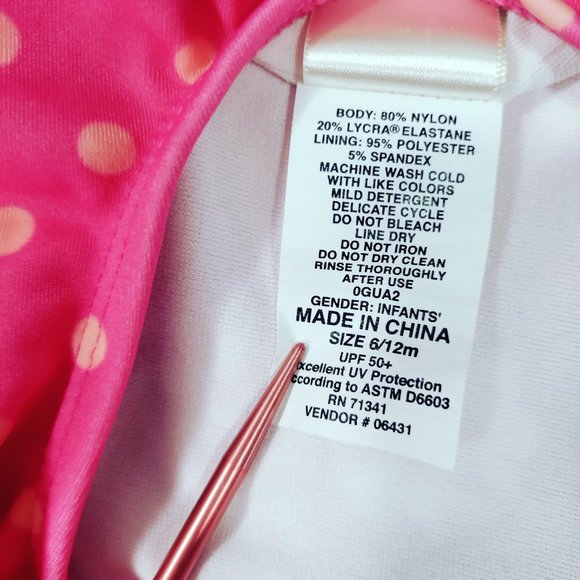 L.L. Bean Girl's Sunblocking Swimwear UPF 50+ One Piece Size 6/12MO - Picture 6 of 6